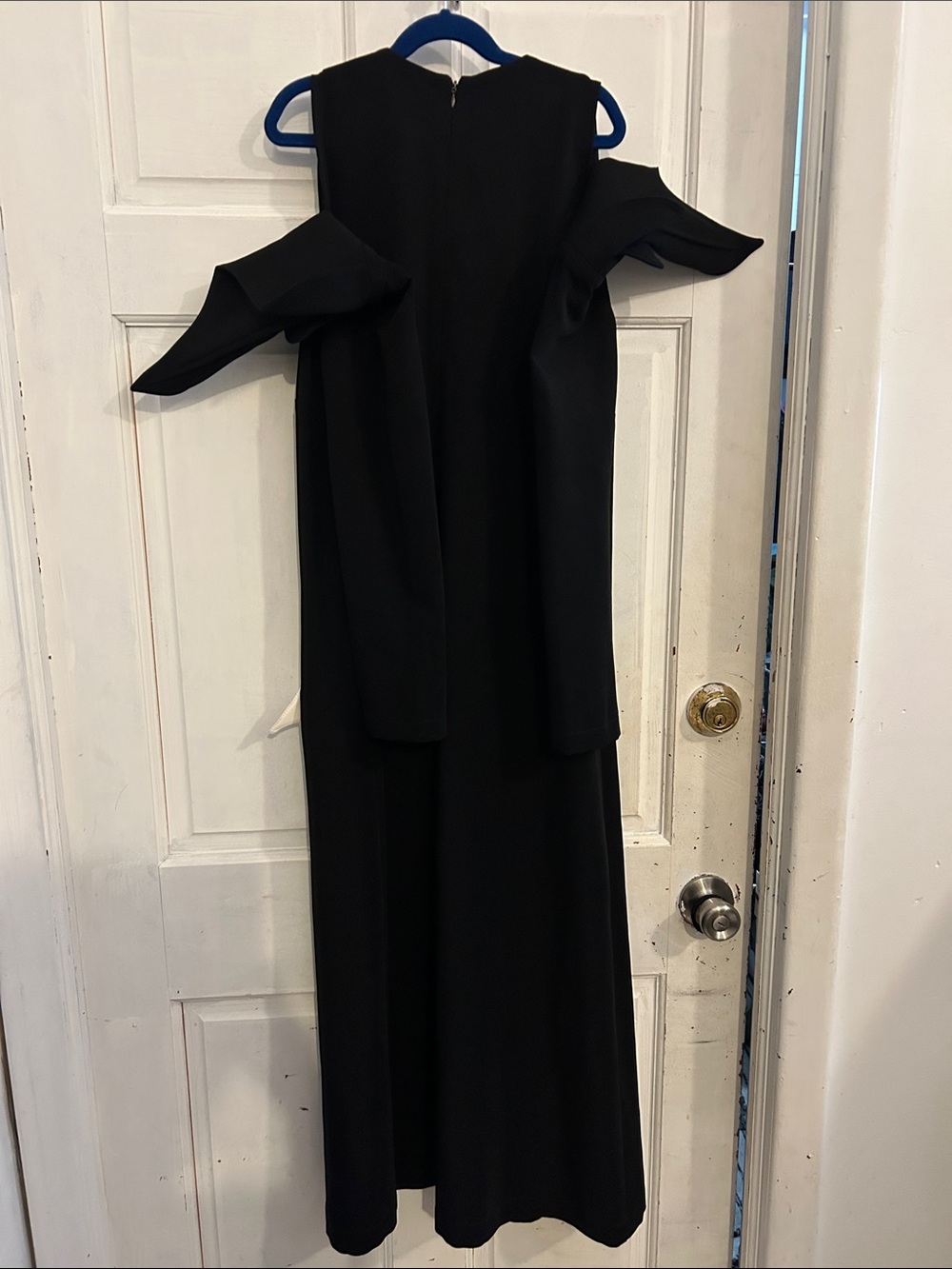 NWT Julia Allert Black Midi Dress with White Stingray Applique - XS - Picture 6 of 7